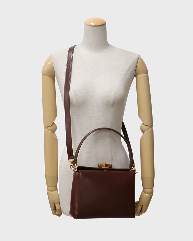 GUCCI バンブーターンロックレザー2Wayバッグ | Hedy