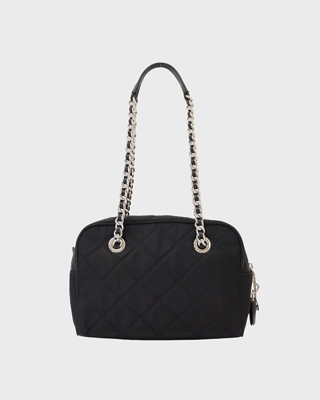 PRADA 三角ロゴ金具キルティングナイロンチェーントートバッグ | Hedy