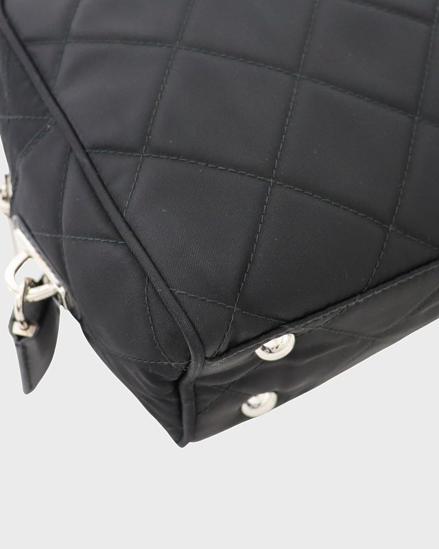 ★美品、正規品★PRADA  キルティング 三角ロゴ ボストンバッグ PRADA - プラダ 三角ロゴプレート チェーン キルティング ハンドバッグ