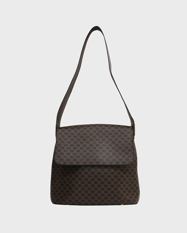 CELINE マカダム柄ロゴ金具ショルダーバッグ | Hedy