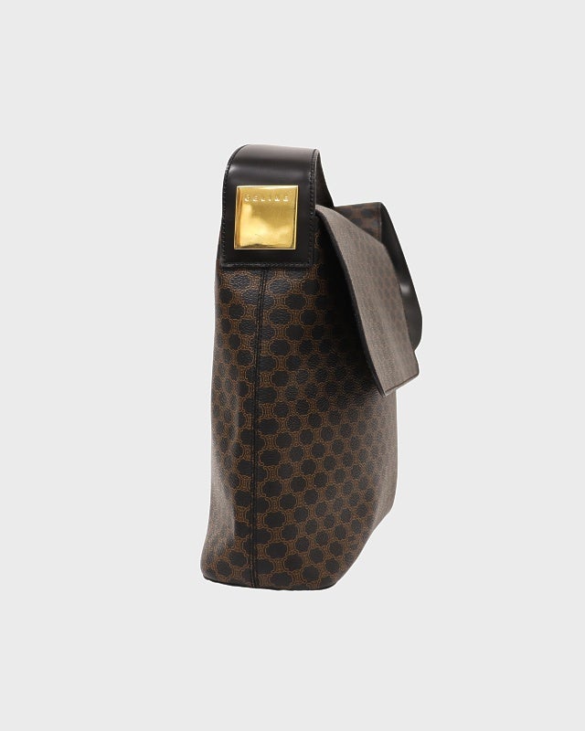 CELINE マカダム柄ロゴ金具ショルダーバッグ | Hedy