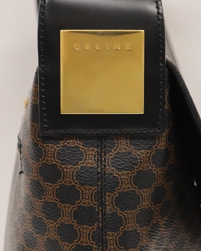 CELINE マカダム柄ロゴ金具ショルダーバッグ | Hedy