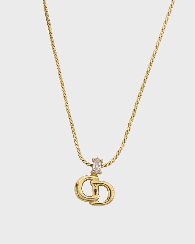 DIOR CDラインストーンネックレス | Hedy