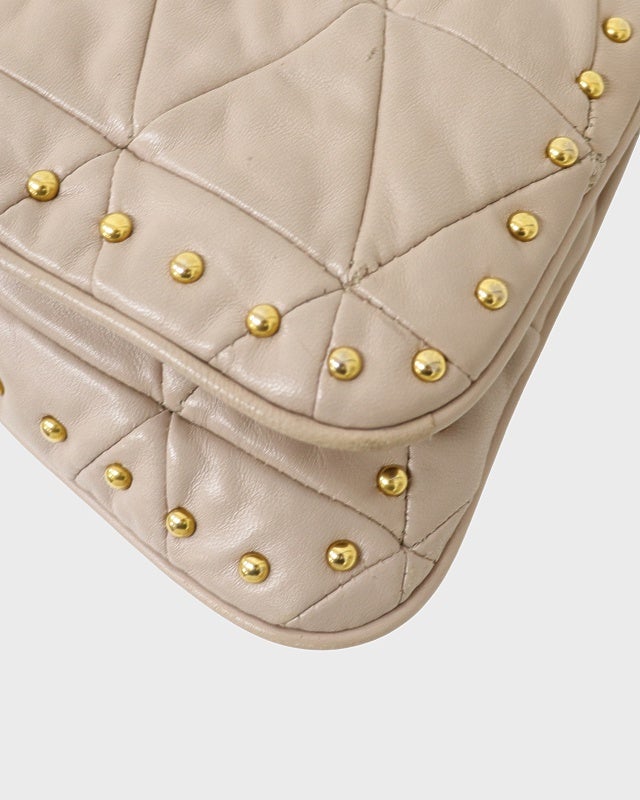 miu miu スタッズキルティングレザーワンショルダーバッグ | Hedy