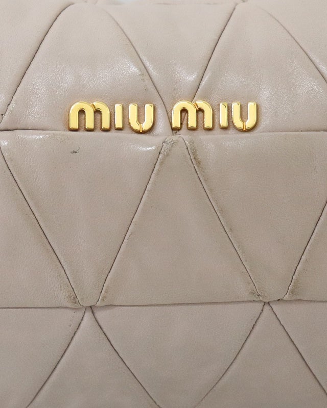 miu miu スタッズキルティングレザーワンショルダーバッグ | Hedy