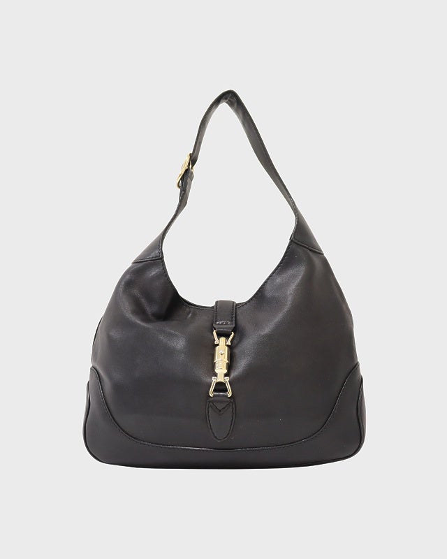 GUCCI レザーバッグ グッチ ボルセット〕ラージ ボストンバッグ ・ブラック レザー | GUCCI公式