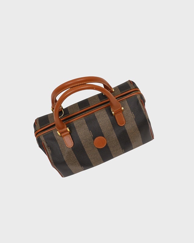 FENDI ペカン　トートバッグ　大容量　ナイロン　ロゴ　ボストンバッグ FENDI ぺカン柄ボストンバッグ | Hedy