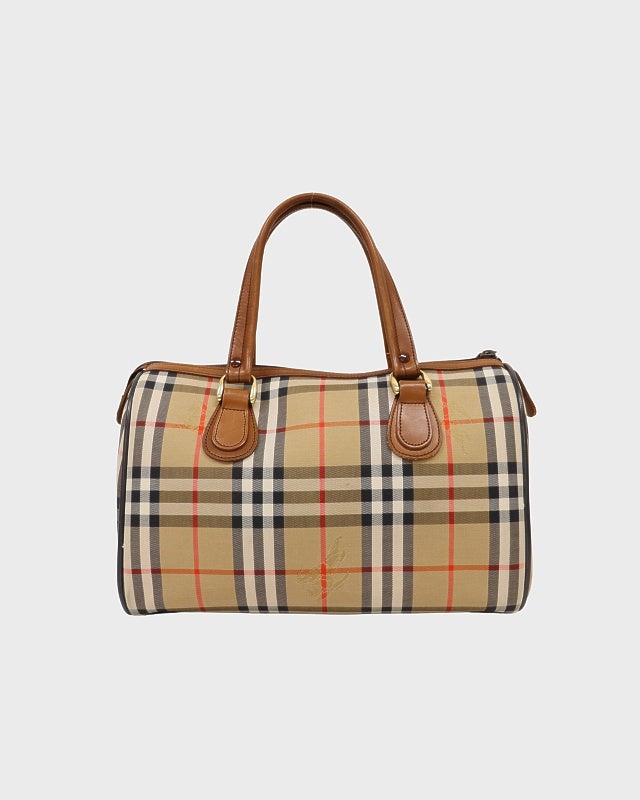 BURBERRY チェック柄ボストンバッグ | Hedy