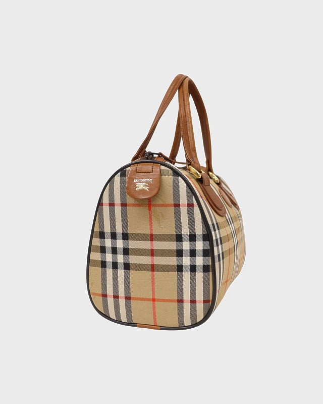 BURBERRY チェック柄ボストンバッグ | Hedy