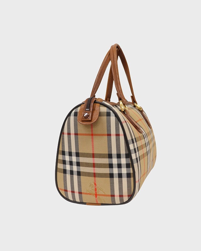 Burberry　新品未使用品 チェック柄 ボストンバッグ BURBERRY（バーバリー） ノバチェック シャドーホース ボストンバッグ