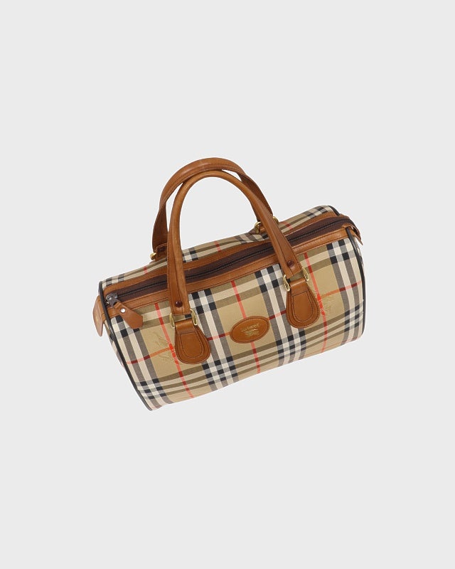 BURBERRY チェック柄ボストンバッグ | Hedy