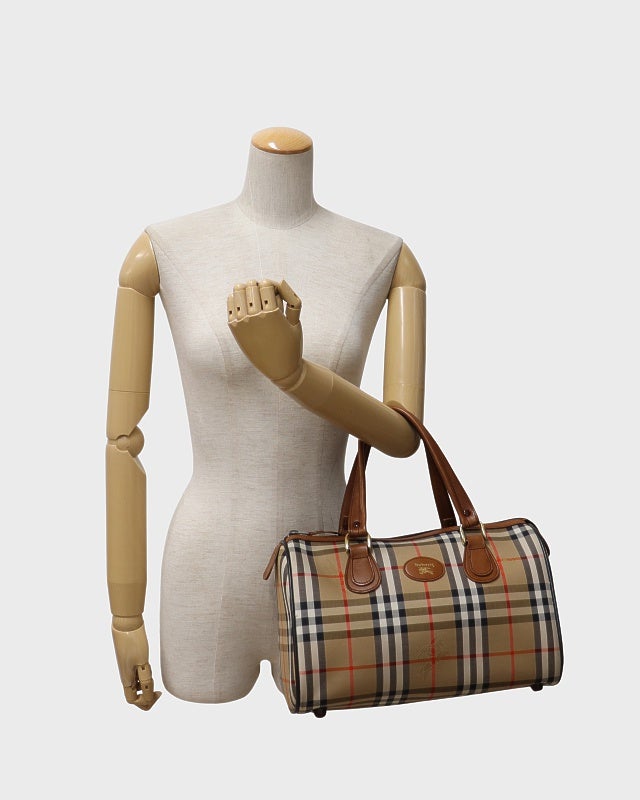 本日限定価格　BURBERRY　ボストンバッグ　キャンバス　レザー　ペンチェック 楽天市場】【バッグ】BURBERRY バーバリー ボストンバッグ