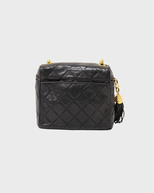 CHANEL タッセルbag 【正規品】 CHANEL（シャネル） リザード タッセル チェーンバッグ 0番台 ブラウン