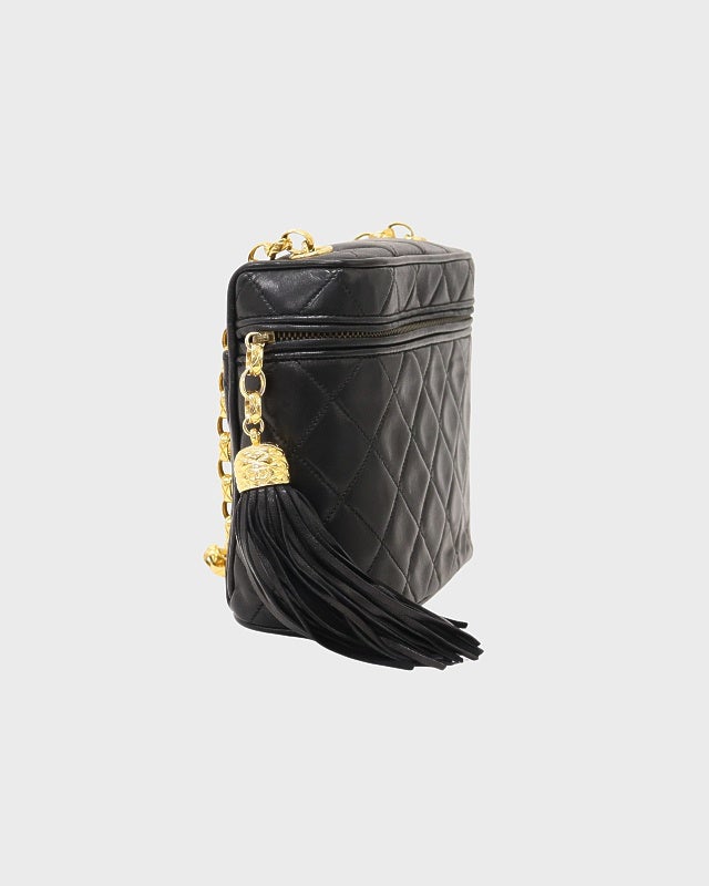 CHANEL タッセル付きマトラッセビジューチェーンショルダーバッグ | Hedy
