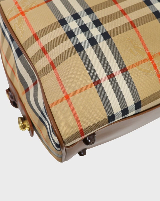 BURBERRY チェック柄ボストンバッグ | Hedy