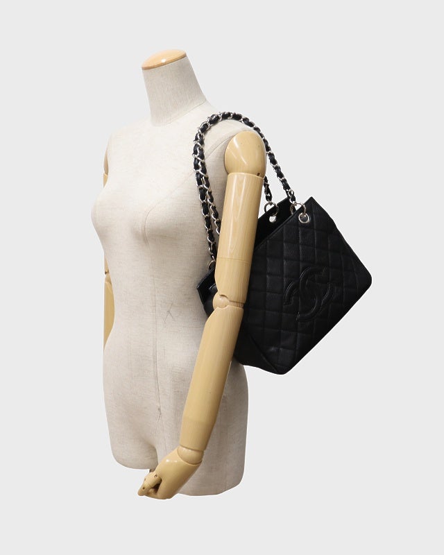 CHANEL マトラッセキャビアスキンチェーンショルダーバッグ | Hedy
