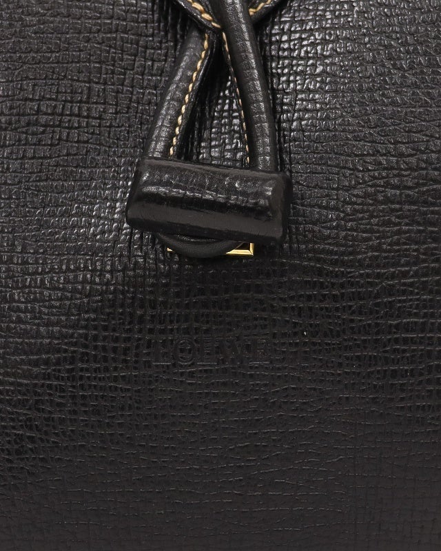 LOEWE ロゴ刻印ターンロックレザーショルダーバッグ | Hedy