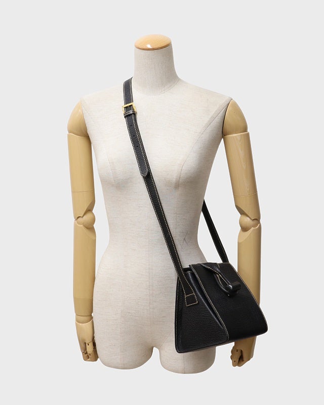 LOEWE ロゴ刻印ターンロックレザーショルダーバッグ | Hedy