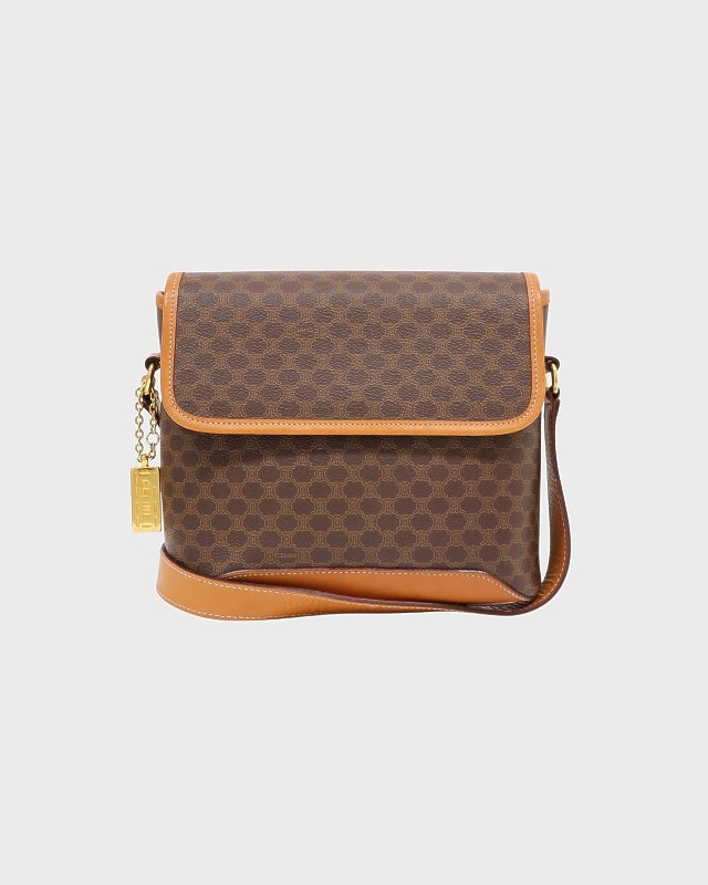 【ヴィンテージCELINE 】マカダム柄ガンチーニ金具ショルダーバッグ 美品 CELINE マカダム柄ガンチーニ金具ショルダーバッグ | Hedy