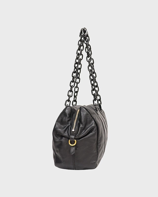 PRADA プラチェーンレザーショルダーバッグ | Hedy