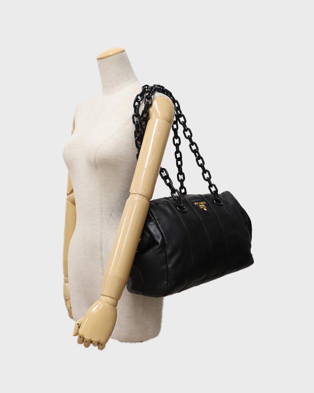 prada ショルダーバック プラダ PRADA ロゴ 巾着 ショルダーバッグ ナイロン ブルー WS4937
