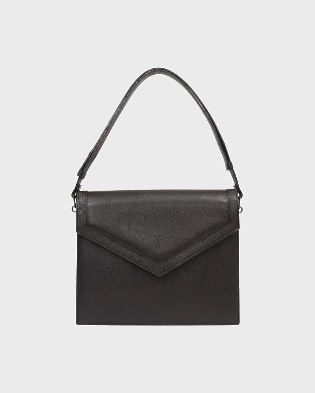 YSL ロゴ金具レザーショルダーバッグ | Hedy