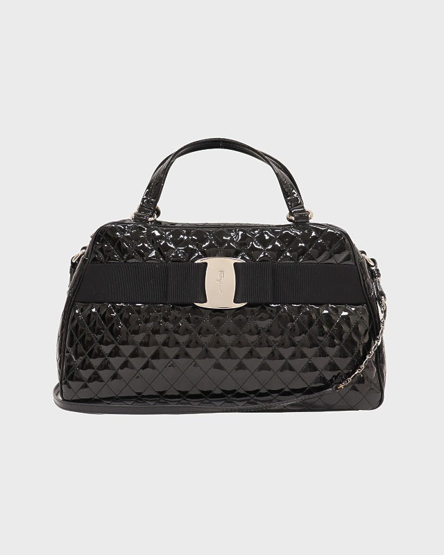 Ferragamo VARA金具パテントキルティング2Wayバッグ | Hedy