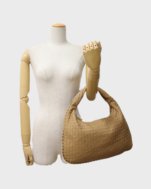 超美品 BOTTEGA VENETA ストロー レザー ベージュ ハンドバッグ BOTTEGA VENETA イントレチャートハンドバッグ | Hedy