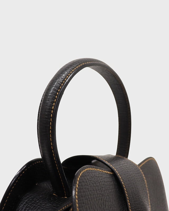 d*7様 3月8日22時までの価格LOEWE ロゴパターン ハンドバッグ 中古・古着通販】LOEWE (ロエベ) レザーハンドバッグ ブラック