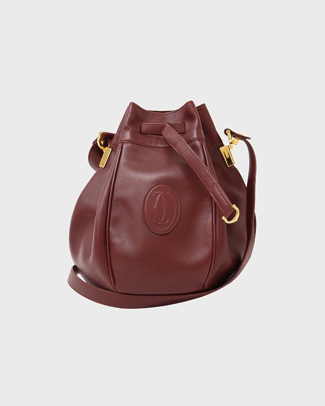 Cartier マストライン巾着レザーショルダーバッグ | Hedy