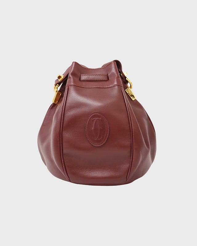 Cartier マストライン巾着レザーショルダーバッグ | Hedy