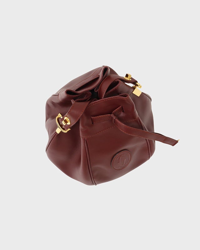 Cartier マストライン巾着レザーショルダーバッグ | Hedy