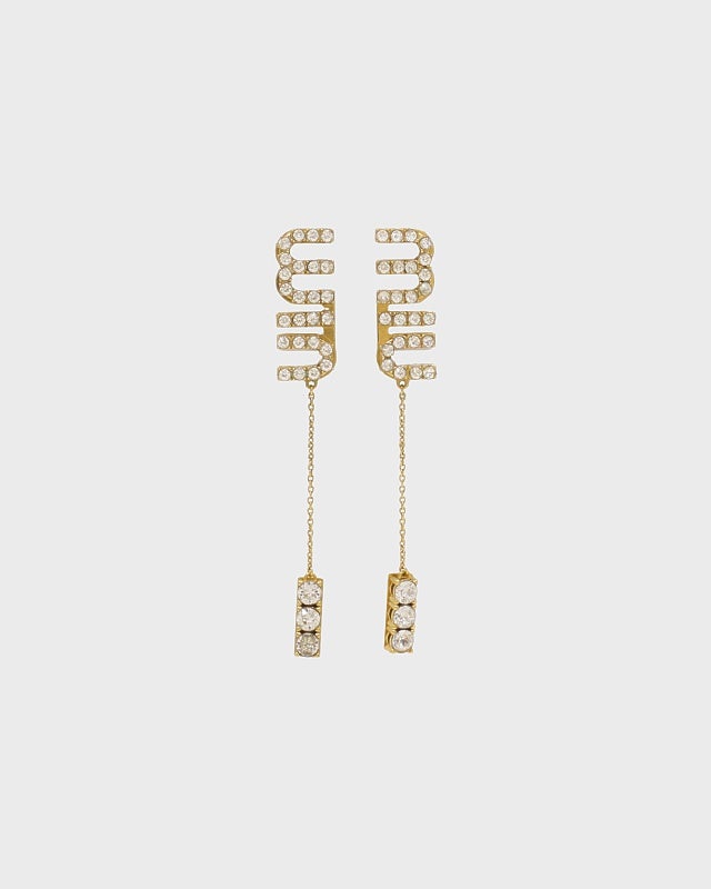 miu miu ロゴビジューピアス | Hedy