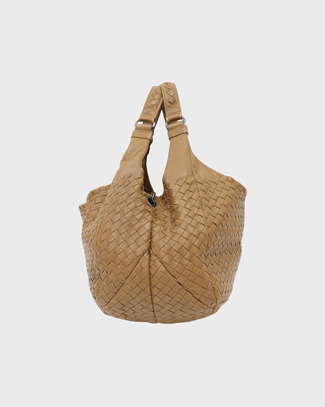 BOTTEGA VENETA イントレチャートカンパーナレザーハンドバッグ | Hedy
