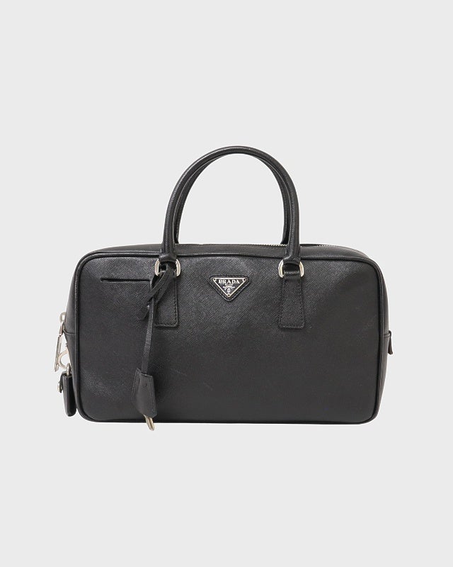 PRADA 三角ロゴ金具サフィアーノレザーハンドバッグ | Hedy