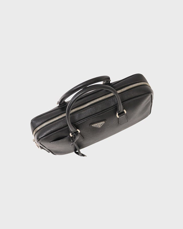 PRADA 三角ロゴ金具サフィアーノレザーハンドバッグ | Hedy
