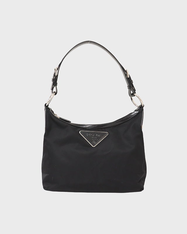 PRADA 三角ロゴ金具ナイロンレザーワンショルダーバッグ | Hedy