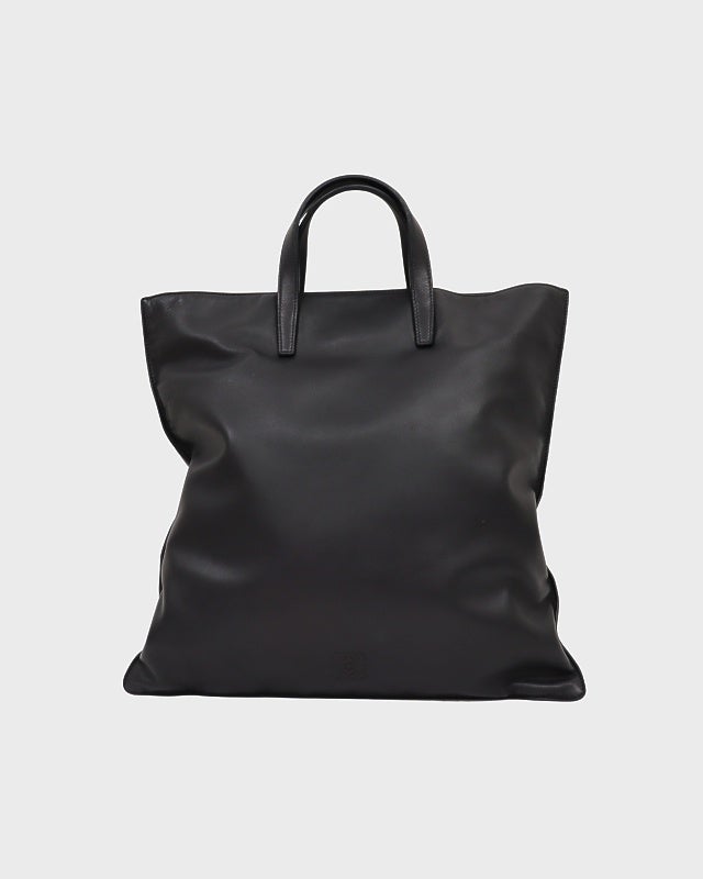 LOEWE ブラック レザー ハンドバッグ LOEWE アナグラムレザーハンドバッグ | Hedy