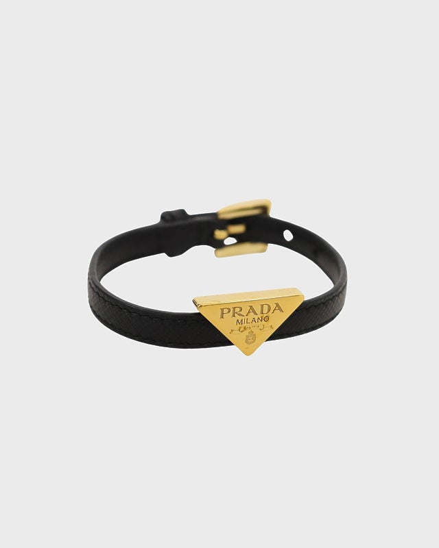 PRADA 三角ロゴ金具サフィアーノブレスレット | Hedy