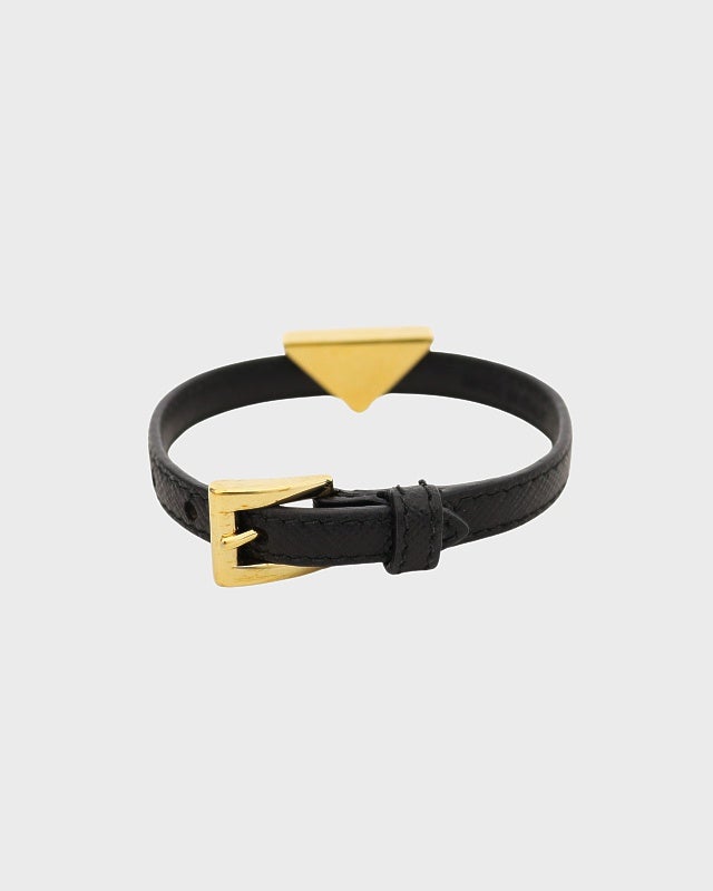 PRADA 三角ロゴ金具サフィアーノブレスレット | Hedy