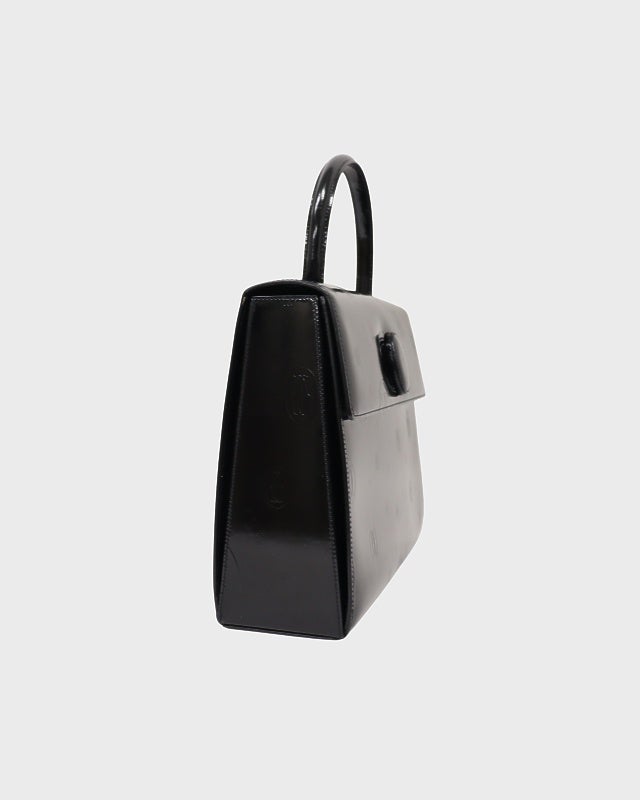 希少✨カルティエ ハンドバッグ レディース ハッピーバースデー 黒 箱 Cartier - カルティエ ハッピーバースデー パテントレザー ブラック
