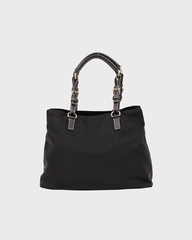 PRADA 三角ロゴ金具ナイロンレザートートバッグ | Hedy