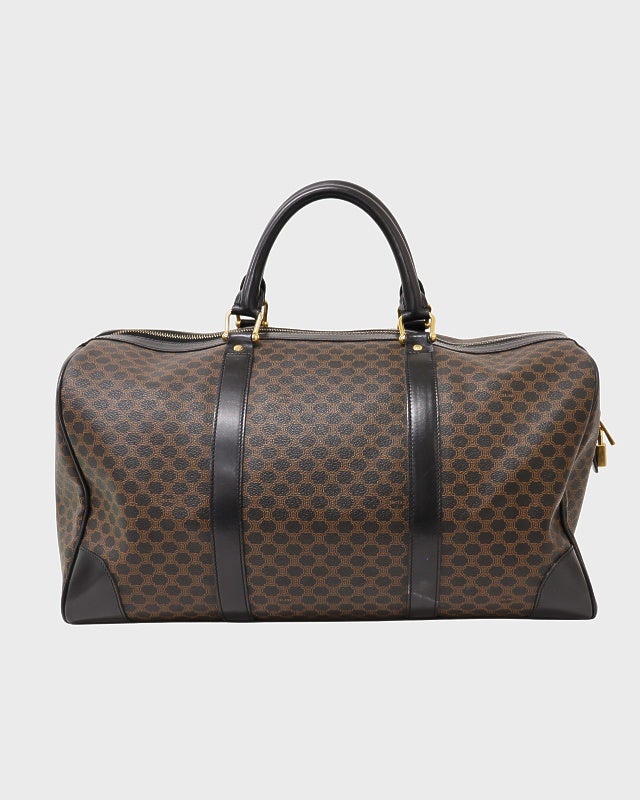 CELINE マカダム柄　ボストンバッグ CELINE マカダム柄ブラゾン刻印ボストンバッグ | Hedy