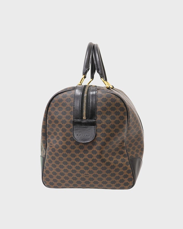 【正規品】【早い者勝ち】 CELINE ボストンバッグ マカダム柄 ヴィンテージ CELINE マカダム柄ブラゾン刻印ボストンバッグ | Hedy