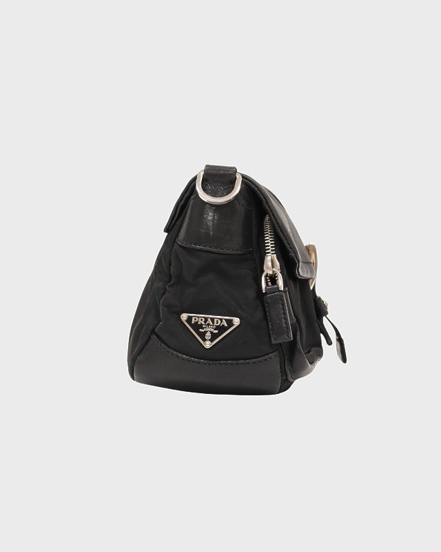 PRADA 三角ロゴ金具ナイロンレザーワンショルダーバッグ | Hedy