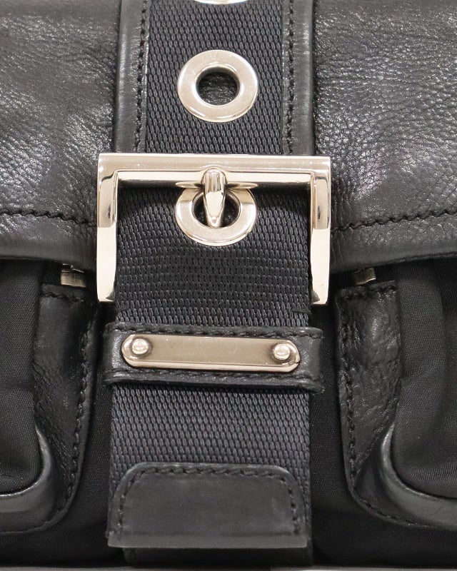 PRADA 三角ロゴ金具ナイロンレザーワンショルダーバッグ | Hedy