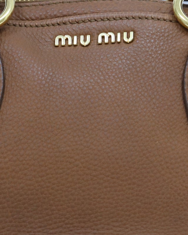 miu miu ロゴレザー2Wayバッグ | Hedy