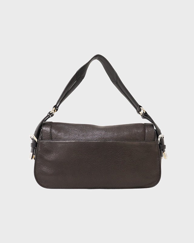 ロエベ スペイン製 スタッズ アナグラム レザー ワンショルダーバッグ ブラック LOEWE - ロエベ スペイン製 スタッズ アナグラム レザー ワン