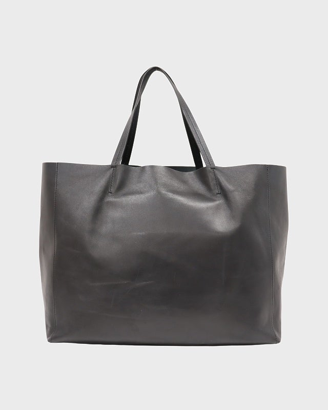 良品 セリーヌ レザー ホリゾンタル カバ ショルダー トート バッグ 黒 CELINE（セリーヌ） ホリゾンタルカバ トートバッグ ハンドバッグ