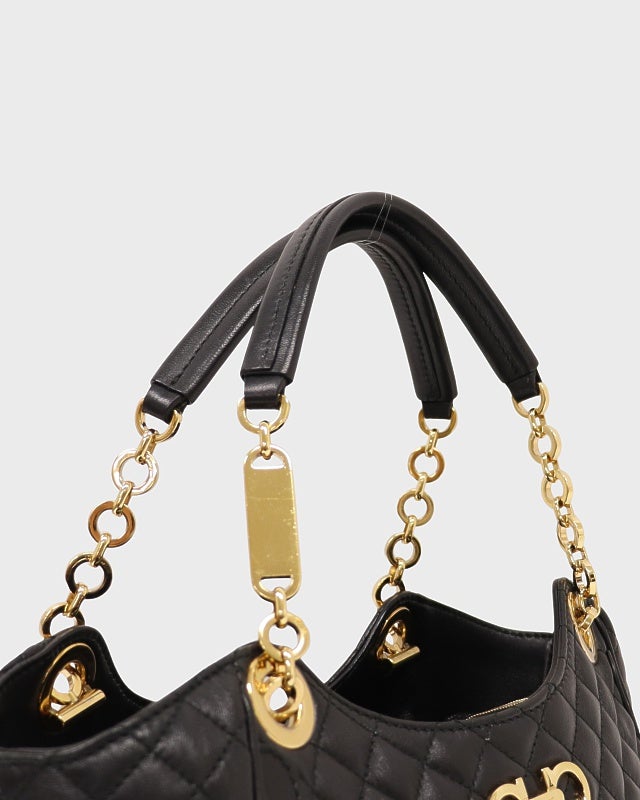 Ferragamo ガンチーニ金具キルティングレザーハンドバッグ | Hedy